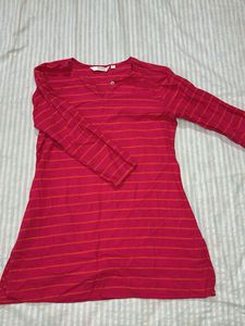 Striped Red Tunic Top