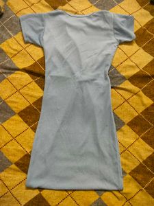 Blue Knotted Mini Dress