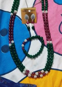 Green And Red Beads Set