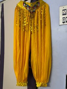 haldi wear Yellow Embellished Harem Pants