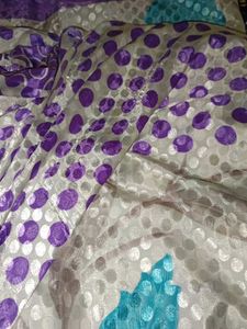 Plka Dots Saree Crape