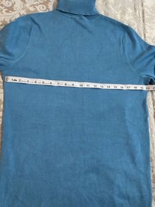 Blue Turtleneck Sweater