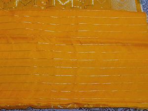 Yellow Banarasi Silk Saree