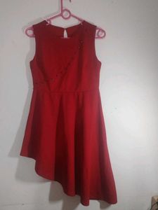 Women Middi Frock With Unsymmetrical Design Ends