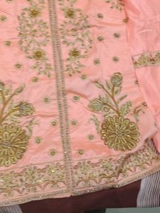 Peach Embroidered Salwar Suit