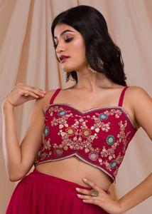 Rani Pink Zariwork Readymade Sharara Suit Size XL