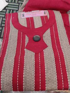 Striped Cotton Salwar Kameez