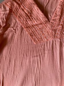 Peach Straight Kurta