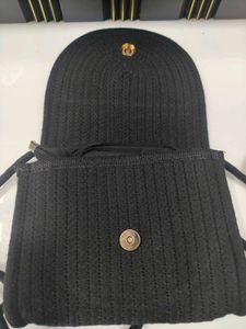 Black Woven Crossbody Bag