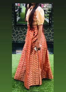 Red Banarasi Ghaghra