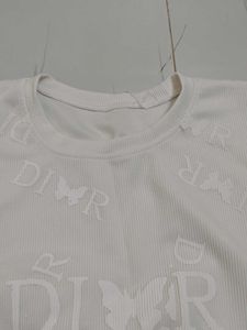 White Embossed Graphic Crop Top