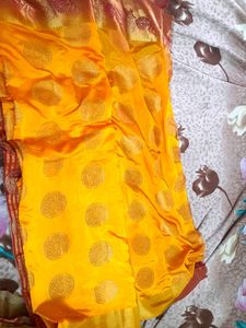 Silk Saree With Desgined Blouse Stitched