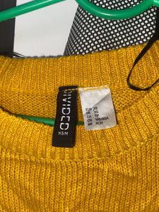 Soft Light Woolen Yellow Top