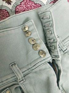 Ripped High-Waisted Denim Shorts