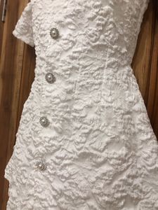White Coquette Korean Style Minidress