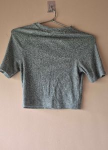 Grey Crop Top