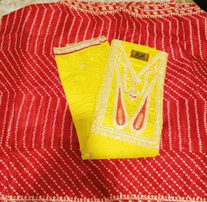 Heavy Embroidery Work Unstitched Suit
