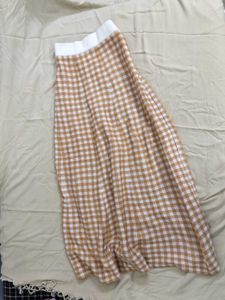 Checkered Midi Skirt