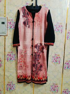 woolen Elegant Floral Print Kurta