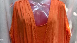 Orange Wrap Top