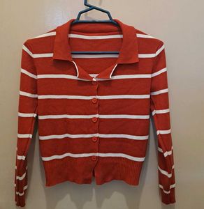 Striped Cardigan Sweater