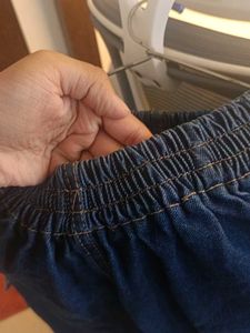 Blue Denim Cargo Pants