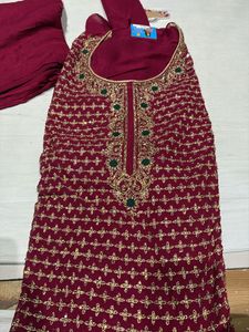 Maroon Embroidered Salwar Kameez