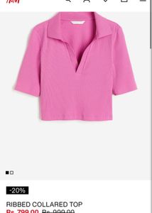 H&M COLLARED CROP TOP