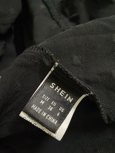 Shein Y2k Korean Swiss Dot Crop Top