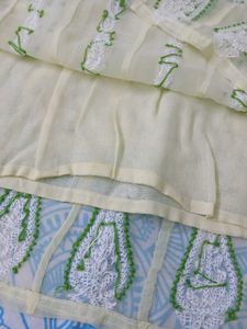 Elegant Chikankari Embroidered Anarkali Set