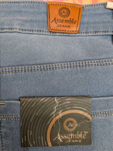 Light Wash blue Cargo Jeans for women