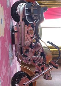Metal Motorcycle Sculpture