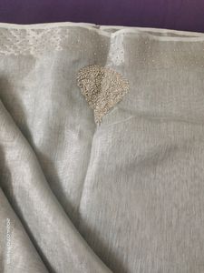 New Tissue Silk Saree- Silver Color
