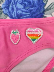Girls Embroidery Patchwork Logo Brief Panty