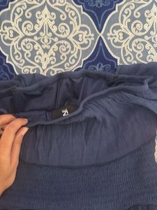 Navy Blue Off-Shoulder Dress