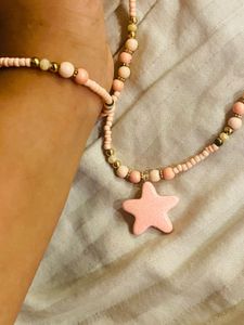 Pink Starfish Jewelry Set
