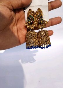 Golden Jhumka Earrings