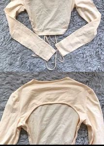Open Back Long Sleeve Top