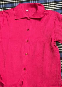 Pink Button-Down Top