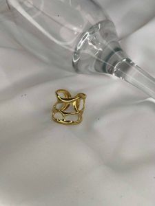 Anti tarnish Gold plated Openwork Ring