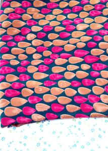 Teardrop Pattern Fabric Silk .Saree