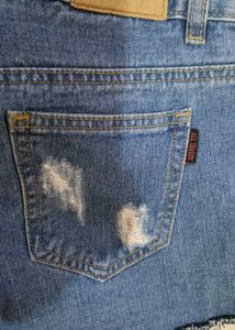 Distressed Denim Shorts