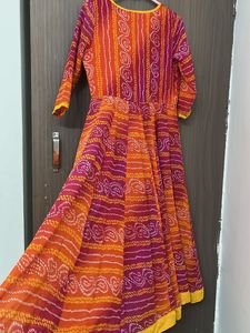 Panit Branded Full Flare Chunri Print Kurti For M