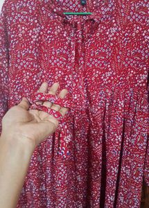 Pretty Red Tunic Top❤️