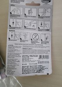 3M Command Brand Hook with 2.5kg Weight limit Heavy duty