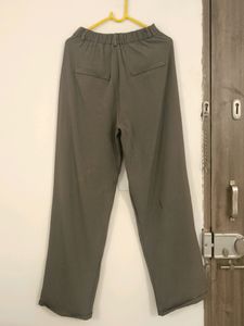 Korean Style High-Rise Grey Trousers