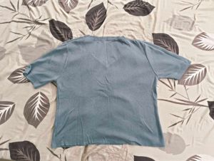 Blue V-Neck Top