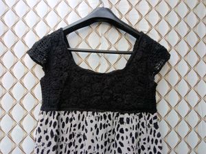 New With Tag Korean Midi Polka Half Dress