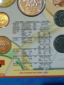 RBI Platinum Jubilee UNC Coin Set 75 Rs Silver