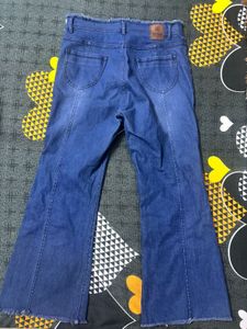 blue denim bootcut jeans
